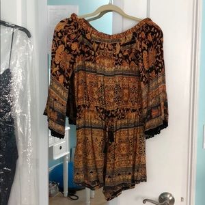 detailed off the shoulder romper